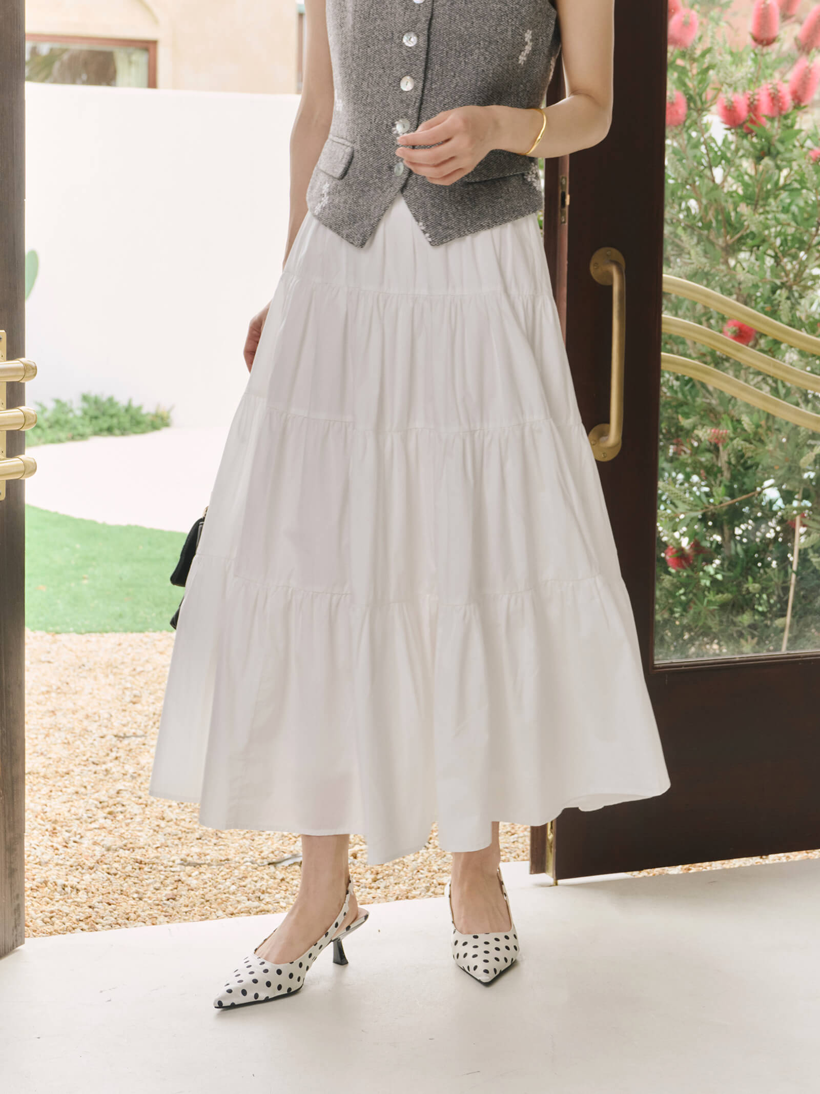 極美品★madameH closet 秀吉スカート　定価10万ほど ティアードブロードスカート