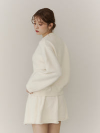 【SET_5%OFF】アルパカタッチジップニット+ショートフレアニットスカート