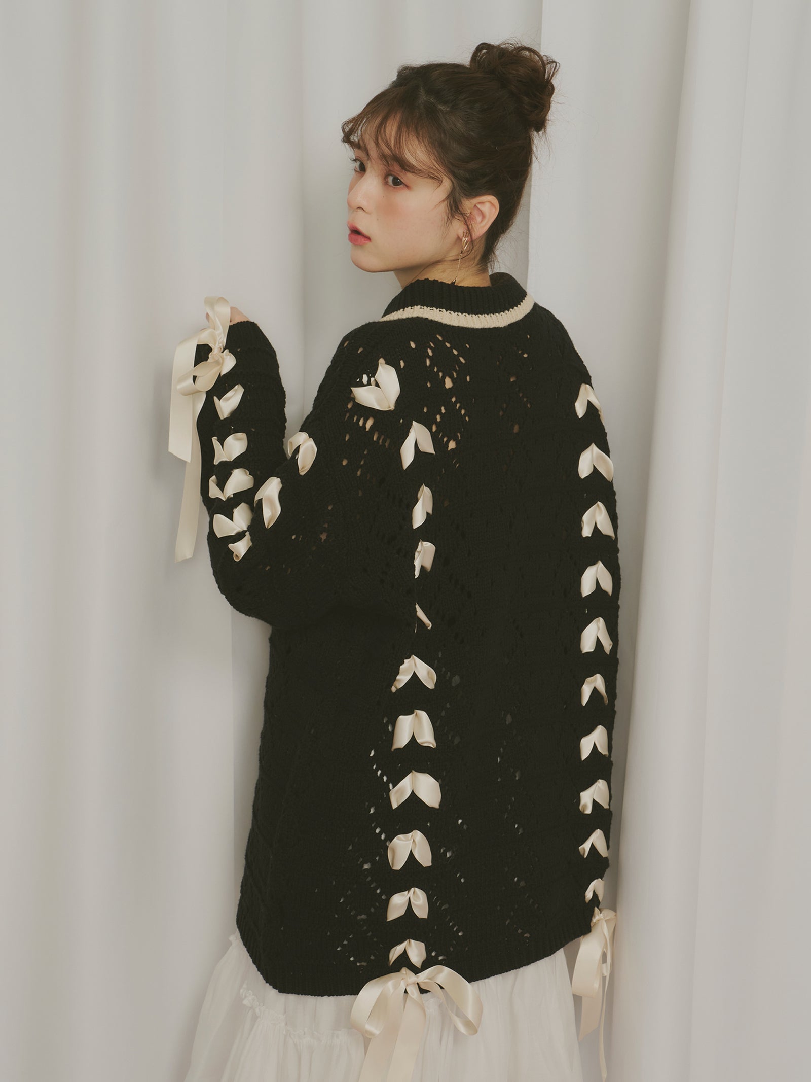 2wayリボンブレードニット