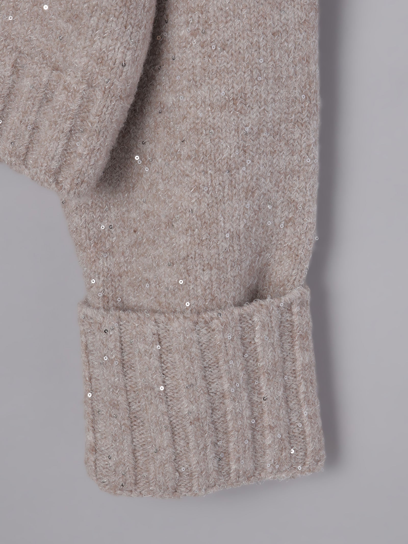 一部予約】スパンコールタートルニット【発送予定日 1月上旬〜1月中旬】