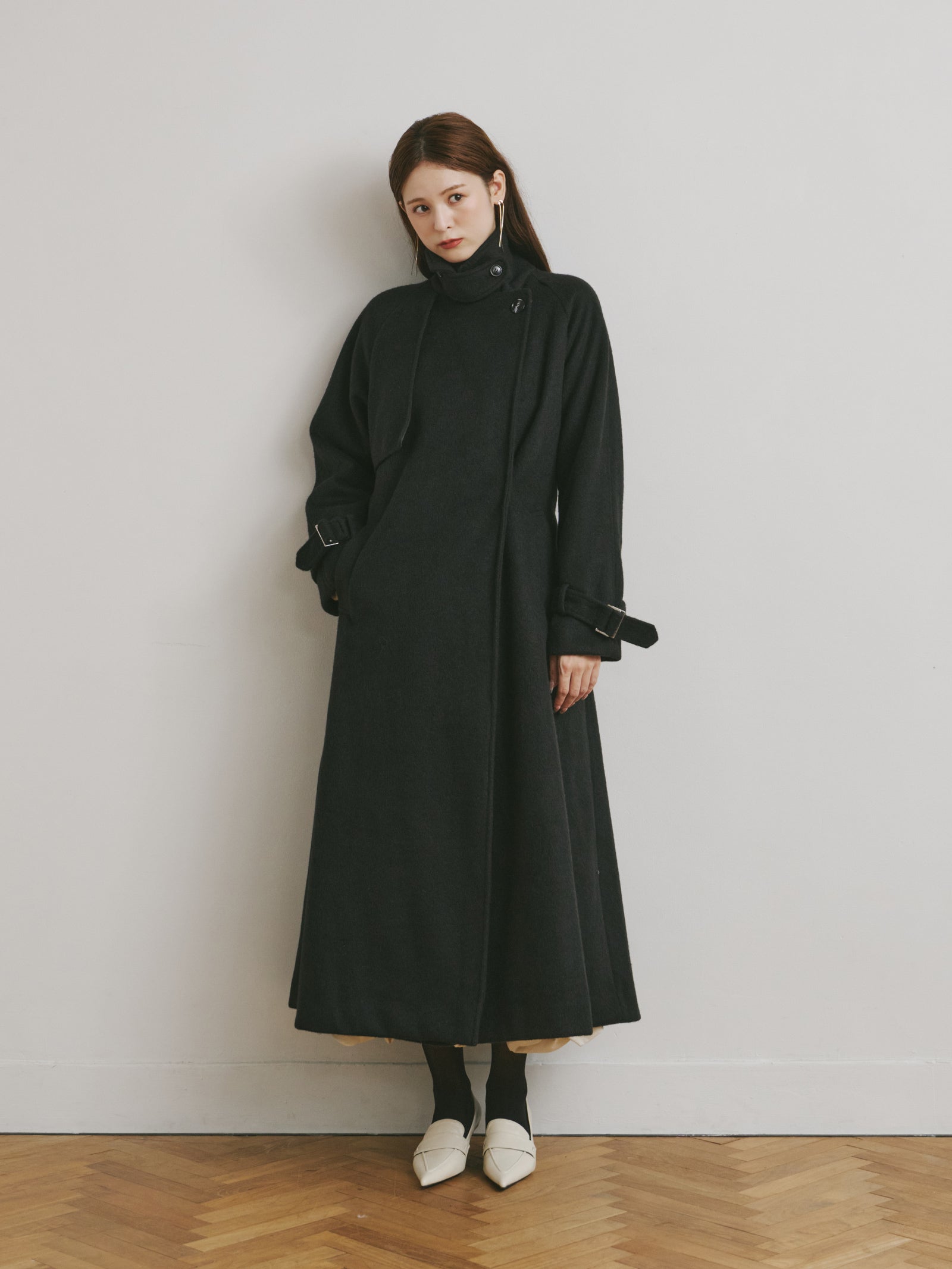 トクコ　プルミエヴォル　ロングコート　フロッキー　ポリエステル　黒　TOKUKO 2025年最新】TOKUKO 1er VOL レディース ロングコートの人気