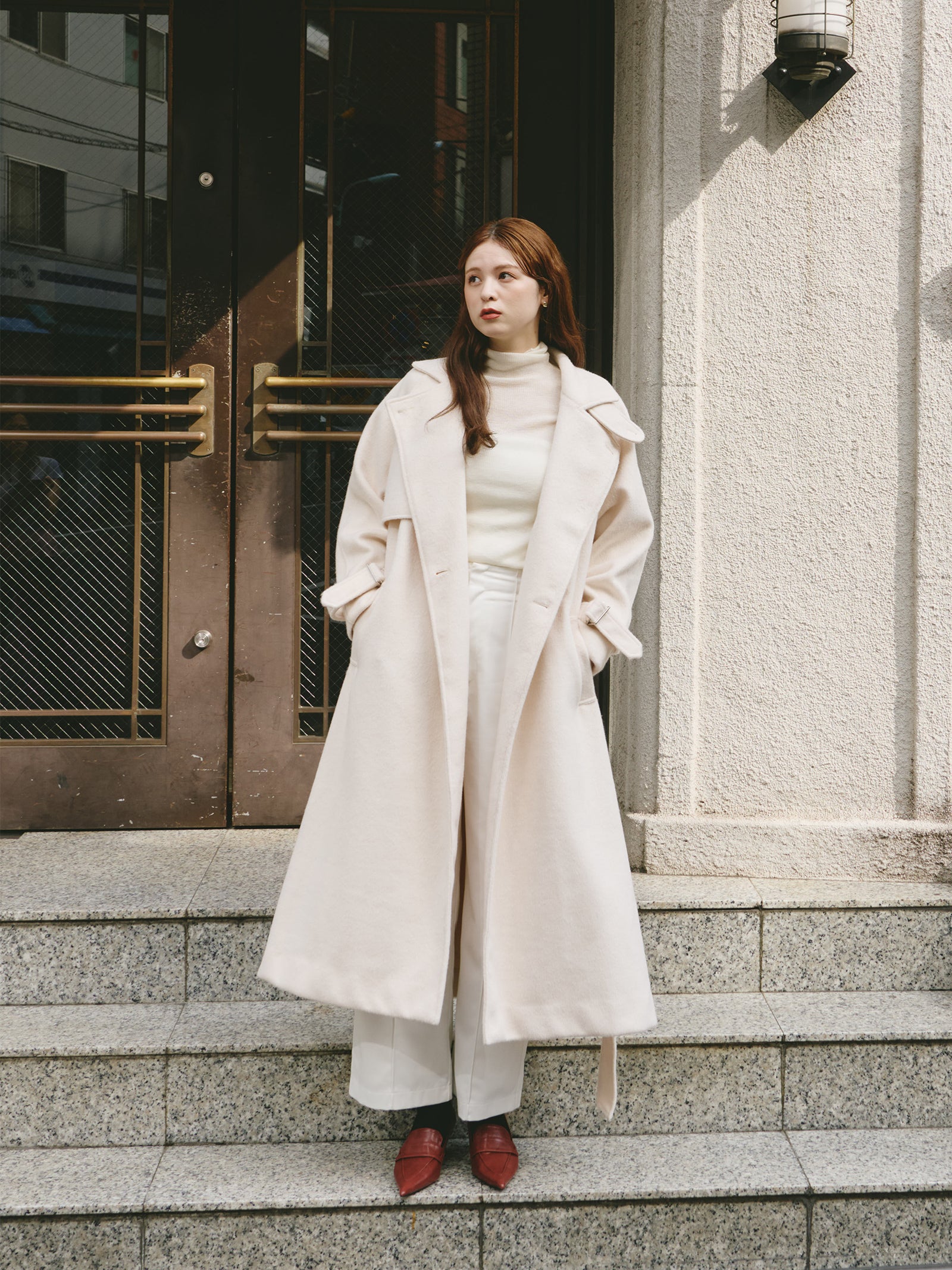 ＊美品＊シルク混　Deuxieme Classeロングコート SACRA｜シルク混ロングトレンチコート