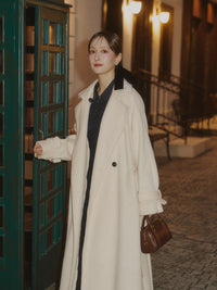 ダブルシャギーロングコート