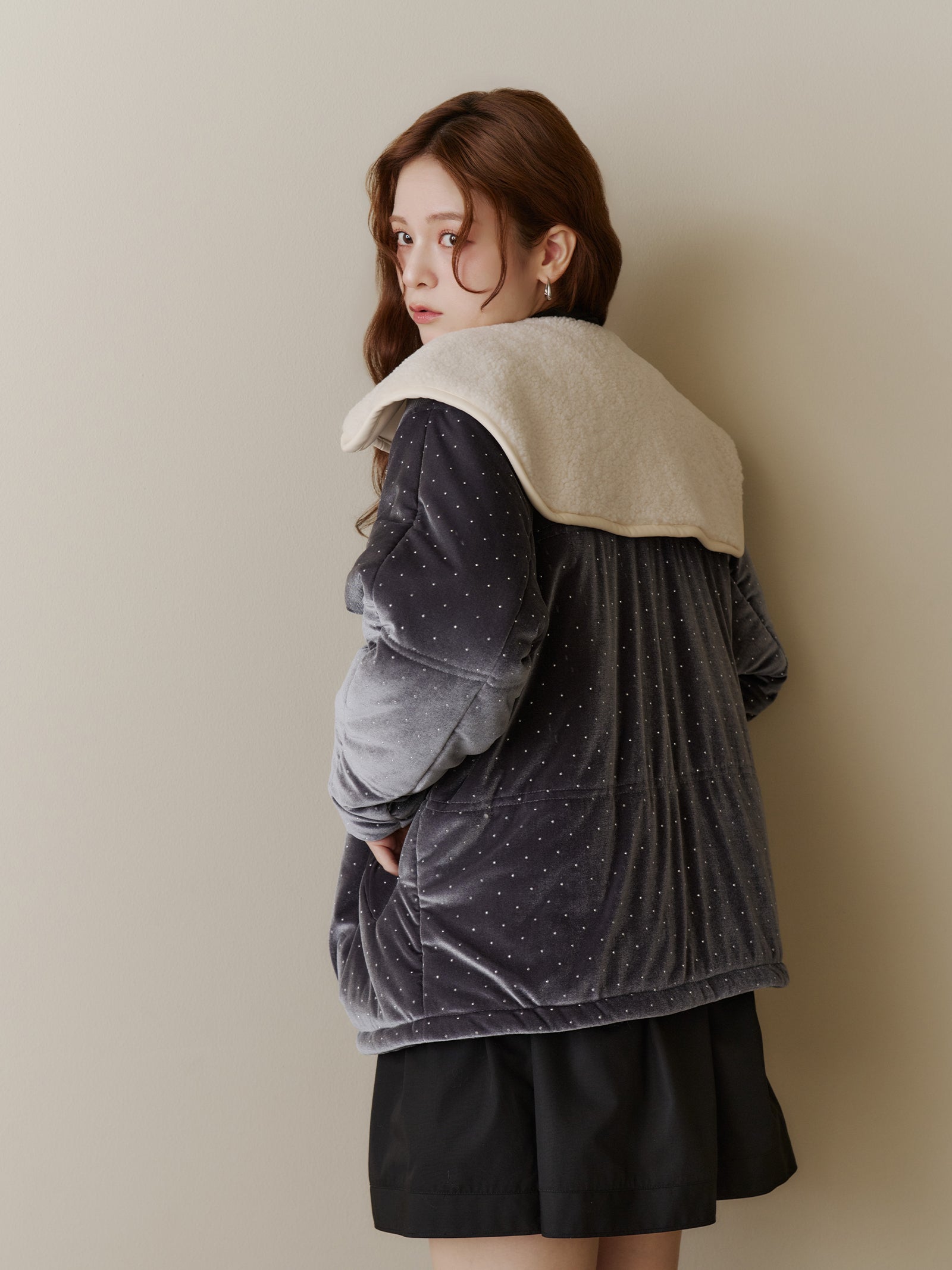 25AW Olu. ラインストーンジャケット ブラック ラインストーンジャケット（テーラードジャケット）｜Olu.（オルドット