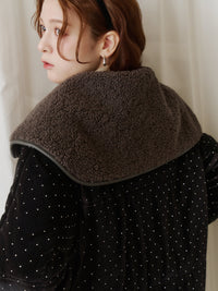 ラインストーンボアブルゾン