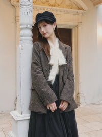 スパンコールレースリボンタイブラウス