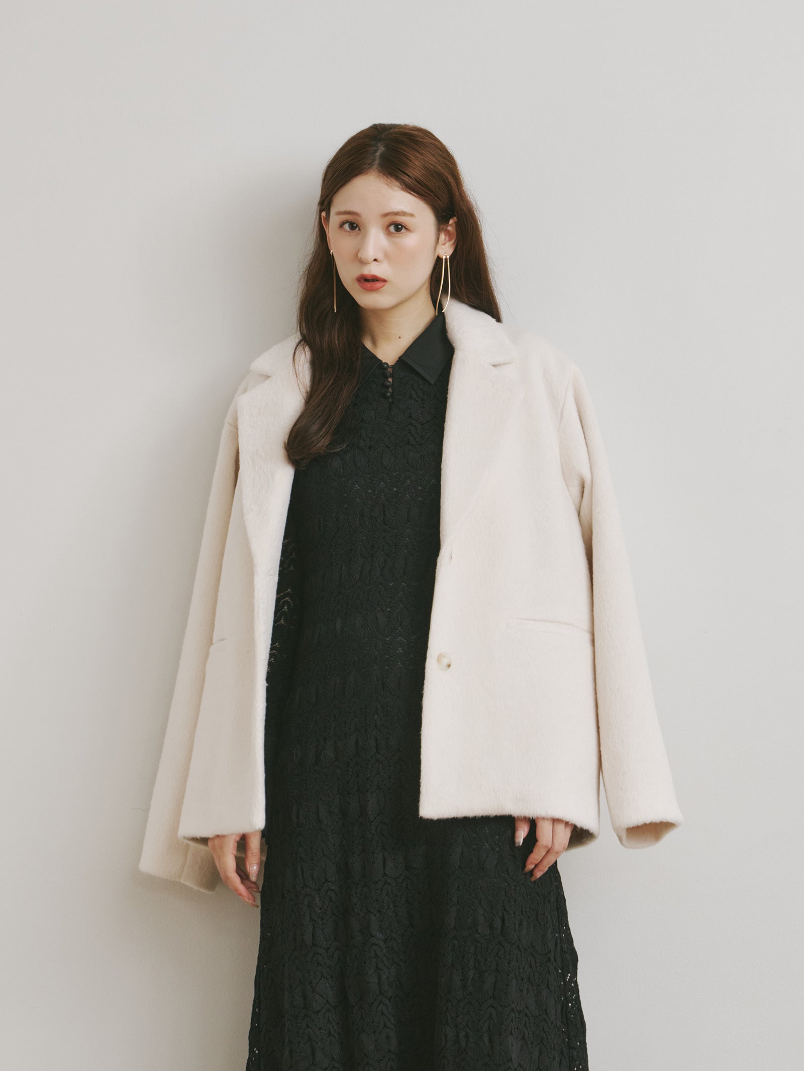 シャギーテーラードジャケット[セットアップ可能]