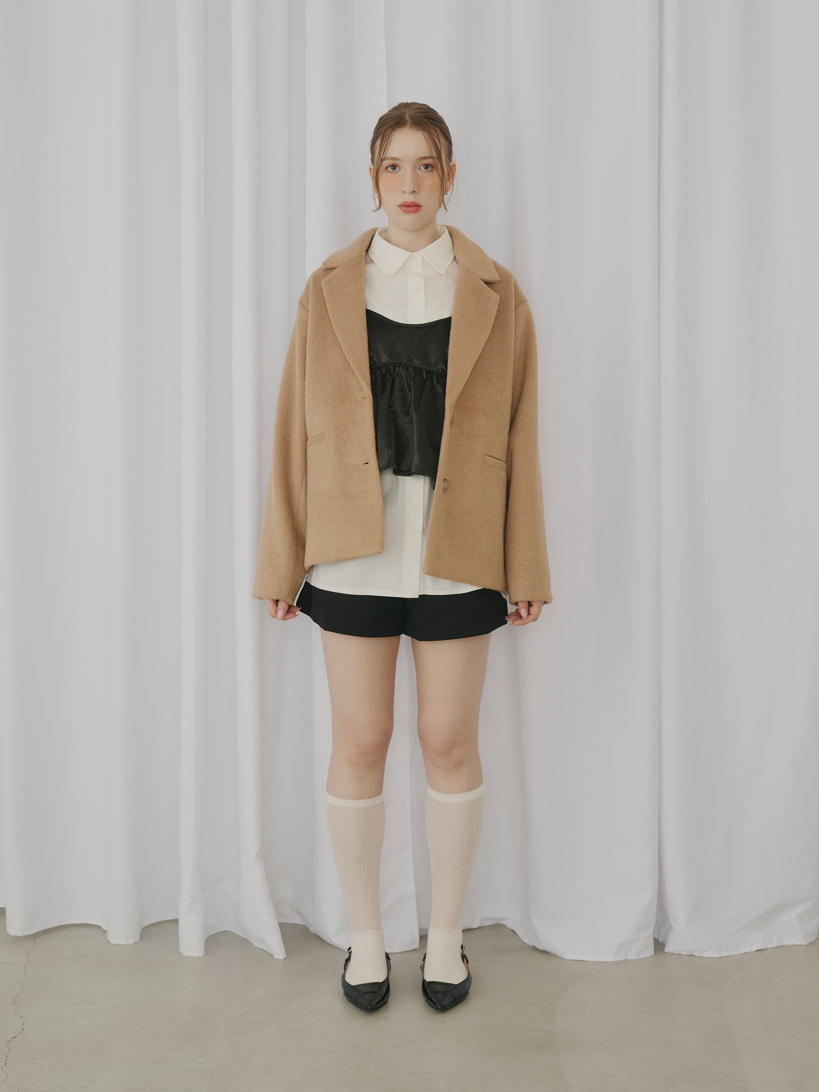 シャギーテーラードジャケット[セットアップ可能]