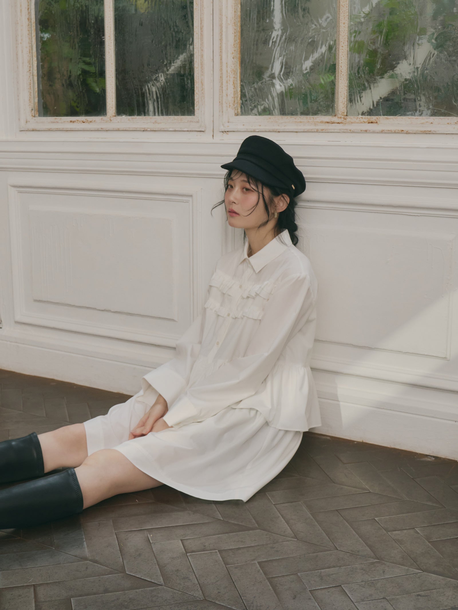 【予約】フリルチュニックワンピース【発送予定日 9月上旬~9月中旬】