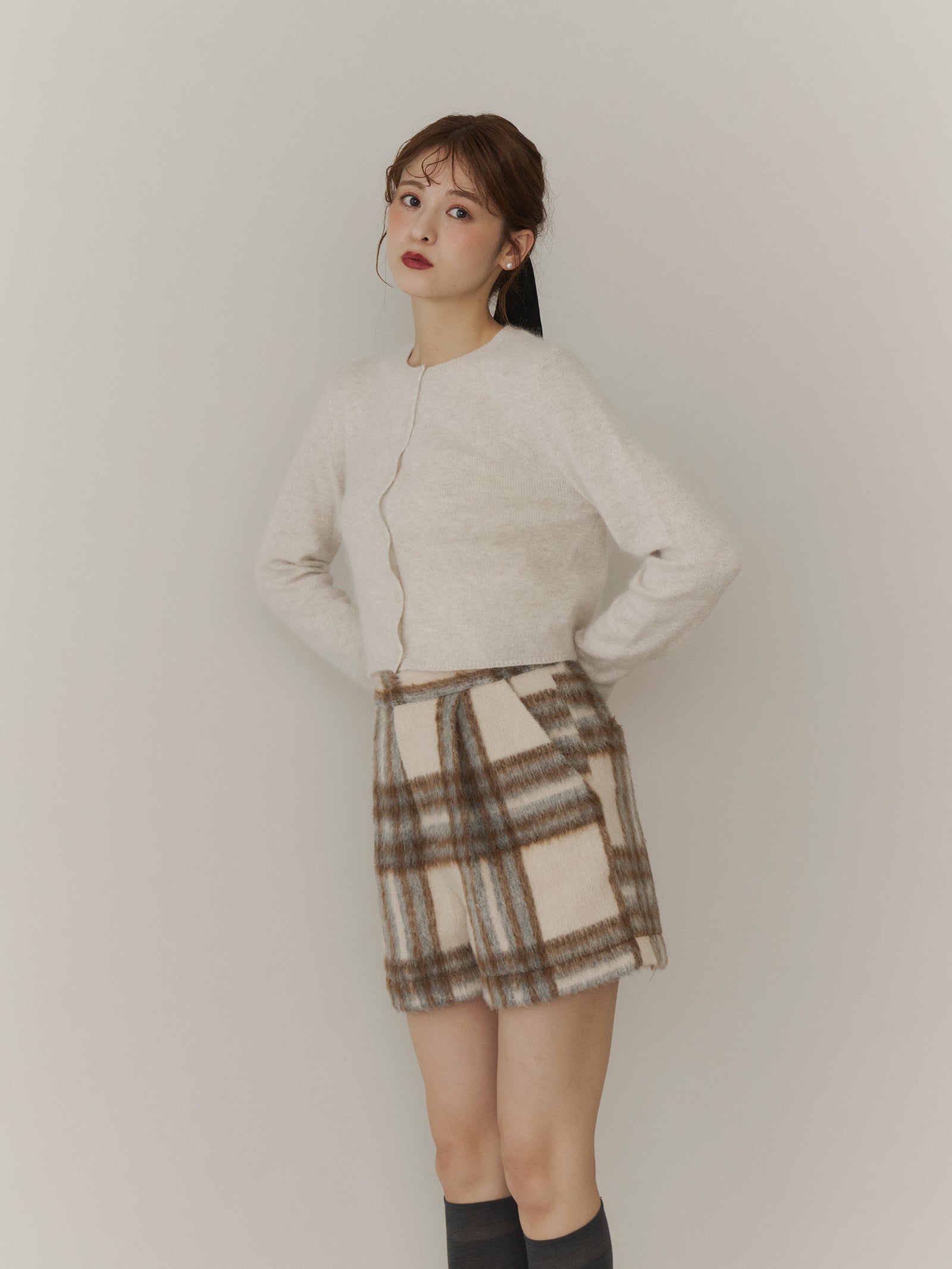 【予約】シャギータックショートパンツ[セットアップ可能]【発送予定日 10月上旬~10月中旬】