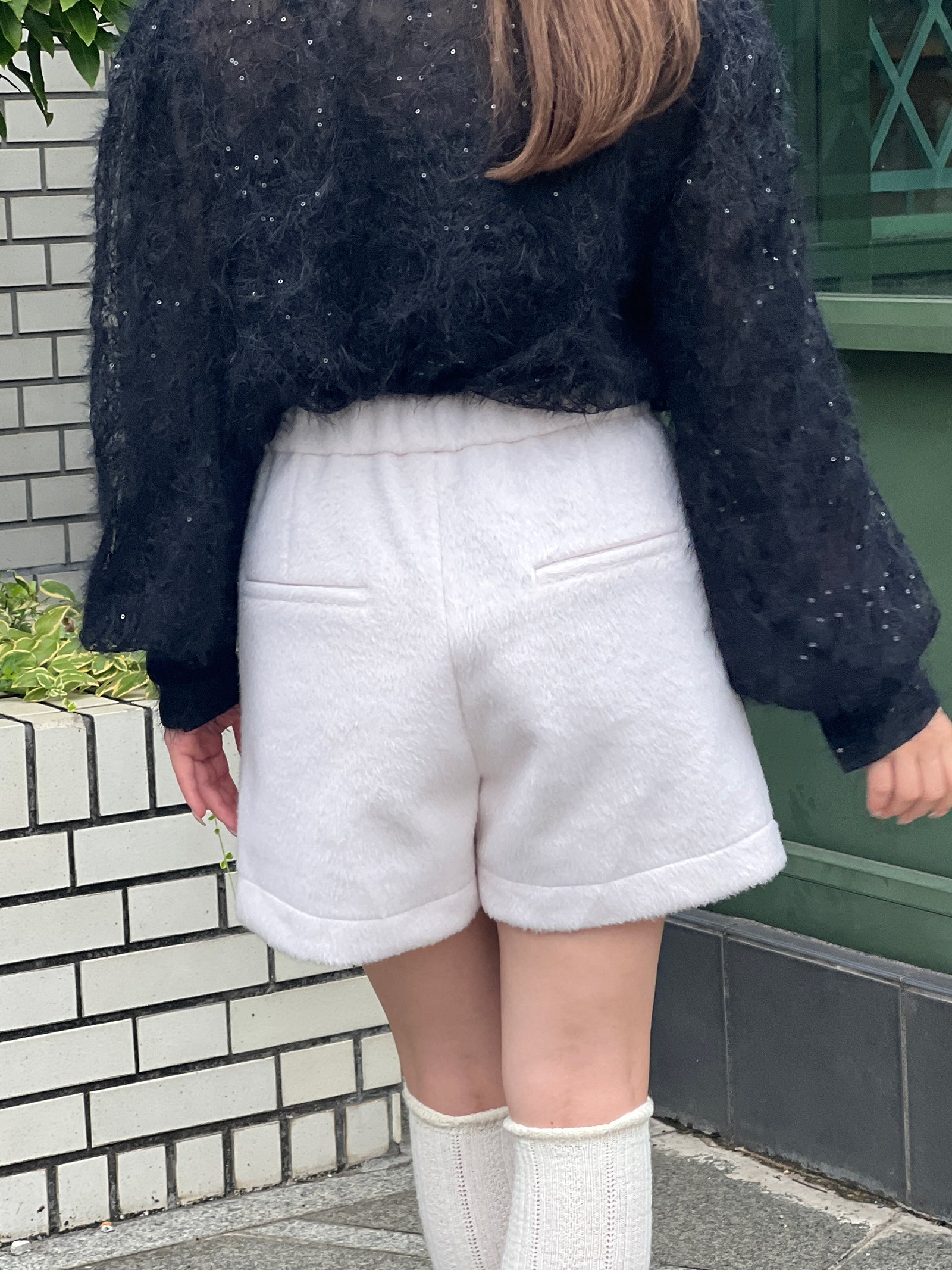 シャギータックショートパンツ[セットアップ可能]