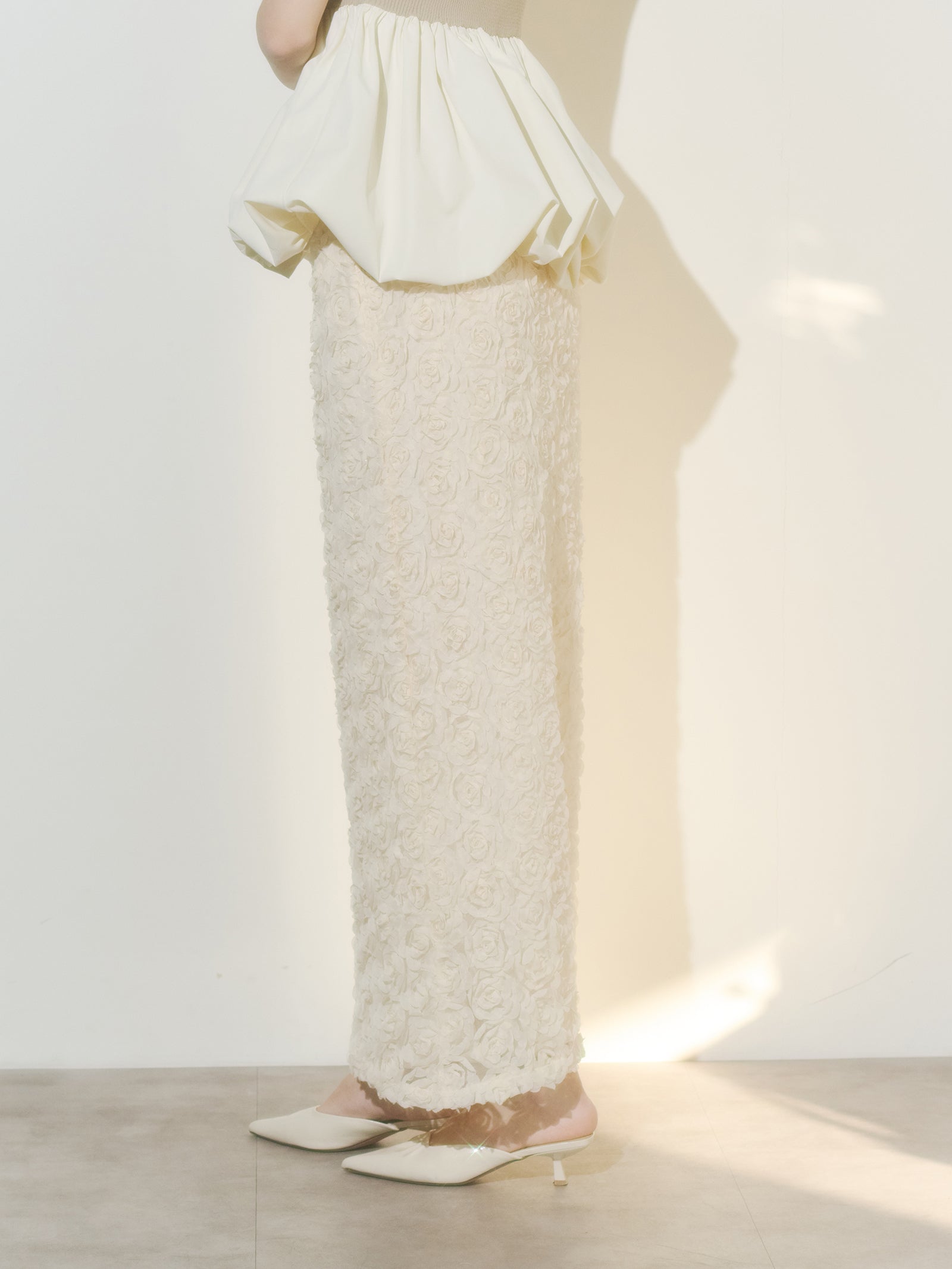フラワーIラインスカート