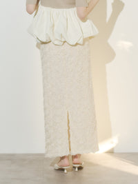 フラワーIラインスカート