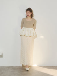 フラワーIラインスカート