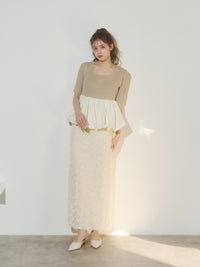 フラワーIラインスカート