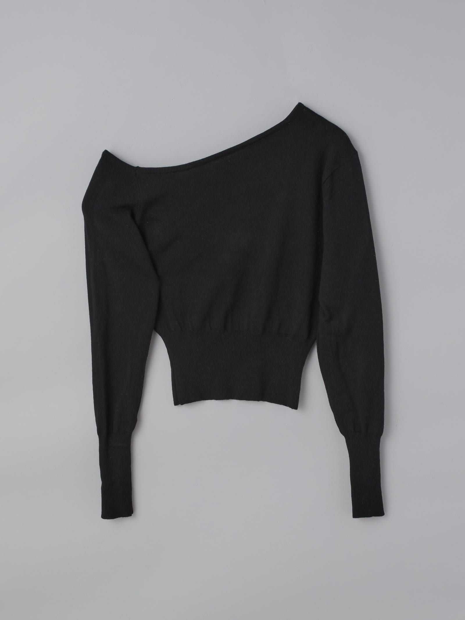 ワンショルダータイトニット