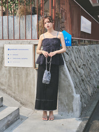 【一部予約】3wayペプラムチュールビスチェ【発送予定日 7月上旬~7月中旬】