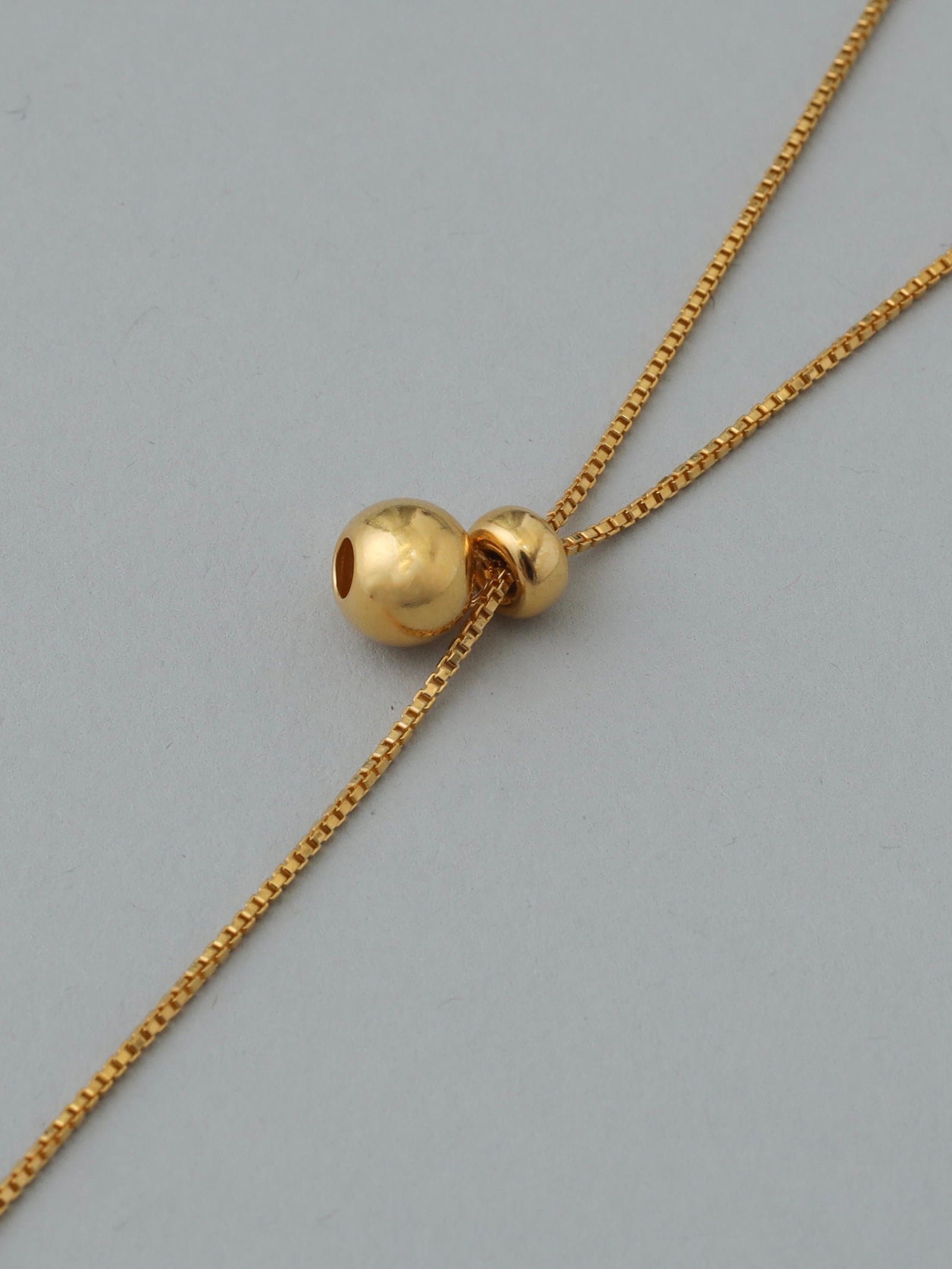 double ball chain necklace